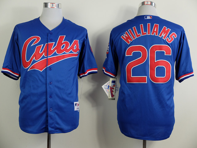 Men Chicago Cubs 26 Williams Blue Throwback 1994 MLB Jerseys